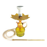 Narguile Anúbis Velvet Dourado 34cm, Vaso Qt Prato Yes Lotus
