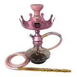 Narguile Anúbis Velvet Rosé, Vaso Aladin Shisha, Completo