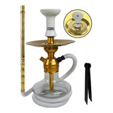 Narguile Completo Moon Rosh + Vaso Stem Prato + Pegador