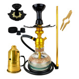 Narguile Completo Triton Zip Anti Chamas Fogareiro Abafador 