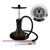 Narguile Sultan Hookah Temple Skmt - Rosa Com Vaso Fumê