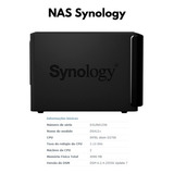 Nas Synology Servidor Diskstation Ds412 Com 4 Baias 3hds 4tb