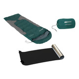 Nautika Freedom Kit Saco De Dormir Vd/cz Isolante Térmico Cor Cinza E Verde