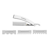 Navalha Profissional Retrátil Desfiar E Reduzir Cabelo Inox