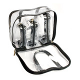 Necessaire Kit C/4 Porta Maquiagem E Acessórios F012 Cristal