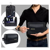 Necessaire Masculina Organizador Mala Viagem Postagem 24hrs Cor Preto C/borda Preto