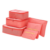 Necessaire Organizador De Mala Viagem Kit 6 Pecas Mala Look
