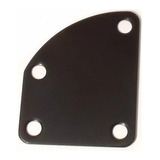 Neck Plate Placa Junção Braço Guitarra Baixo Preto
