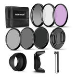 Neewer 55mm Pro Uv Cpl Fld Nd2 Nd4 Nd8 Kit De Filtro De Lent