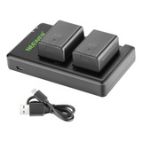 Neewer Vw-vbt190 2x Bateria E Carregador Kit Para Panasonic