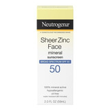 Neutrogena Protetor Solar Facial Óxido Zinco Mineral 59ml