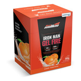 New Millen Iron Man Energy Gel Display 10 Sachês De 30g Cada Sabor Tangerina