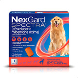 Nexgard Spectra 1un Antipulgas E Vermífugo Cães 30,1kg-60kg
