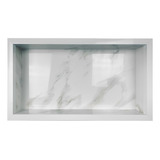 Nicho De Porcelanato Branco Marmo Douro Polido 60x32cm 