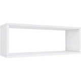 Nicho Decorativo De Parede P/ Cd E Dvd 60x25x15 Mdf Branco