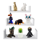 Nicho Em U Mdf Kit 03 Branco Parede Quarto Sala Banheiro 