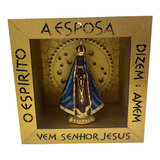 Nicho Oratório Nossa Senhora Aparecida + Imagem Linda Cor Dourado