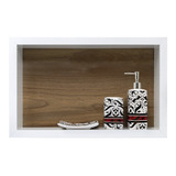 Nicho Para Banheiro Em Porcelanato 50x30x10 Cm Amadeirado 
