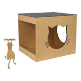 Nicho Para Gato Toca Casa Parede Mdf Carpete Cama Promoção