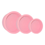 Nicho Redondo Decorativo Iantil Trio Pmg Pintado 24h Cor Rosa Bebê