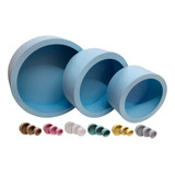 Nicho Redondo Kit 3 Pcs Material Mdf Pintado Trio Promoção 