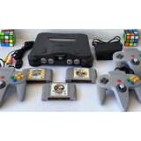 Nintendo 64 + 3 Controles Originais (analogico 100%) + Bomberman + Mario Kart + Choro Hq