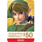 Nintendo Eshop $50 Dólares Gift Card