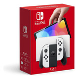 Nintendo Switch Oled Branco Novo 64gb + Sd 256gb