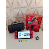 Nintendo Switch Oled Desbloqueado Mario Red