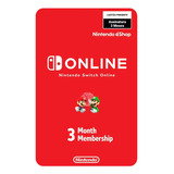 Nintendo Switch Online 3 Meses Membership Cdigo 16 Dgitos
