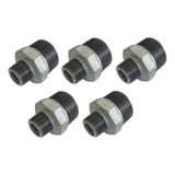 Niple Duplo Galvanizado Rosca Bsp Reducao 3/4 X 1/2 Pol 5un