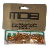 Nipple Mob Bikes 16mm 36 Peças Dourado Em Alumínio 7075 .