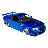 Nissan Skyline Gt-r Bnr34 Brian's Velozes Furiosos 1:24 Jada