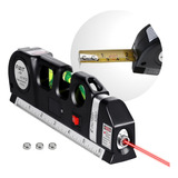 Nivel A Laser Nivelador 3 Linhas Trena Régua Profissional
