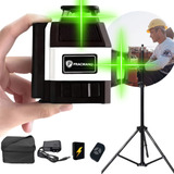 Nível Laser Verde 12 Linhas = Tripé 2,10m + Bolsa Promoção