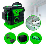 Nível Laser Verde 12 Linhas 3d Recarregável 360 Profissional