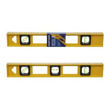 Nível Profissional Amarelo 3 Bolhas 40 Cm Régua De Prumo