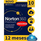 Norton 360 Premium 10 Dispositivos 12 Meses. Envio Imediato