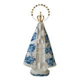 Nossa Senhora Aparecida 40cm Flor Coroa Folheada Resplendor