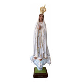 Nossa Senhora De Fátima 70cm Resina Coroa Folheada E Terço