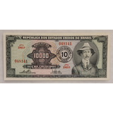 Nota Antiga Dez Mil 10.000 Cruzeiros/ Santos Dumont Sob Fe 