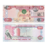 Nota Colecionável Cédula Rara De 100 Dirhams Emirados Árabes