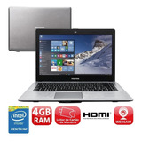 Notebook Positivo Intel 4gb Wifi Bluetooth Hdmi Win10 Novo