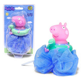 Novo Esponja Azul George Hora Do Banho Peppa Pig Dtc 4697