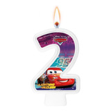 Número 2 - Vela Carros Mcqueen - Bolo, Aniversário E Festa