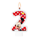 Número 2 - Vela Minnie - Pavio Mágico Para Bolo E Festa