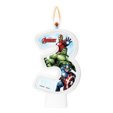 Número 3 - Vela Os Vingadores Avengers - Para Bolo E Festa