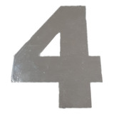 Número 4 Residencial Cromado 15 Cm Médio - Requinte
