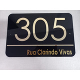 Número Residencial, Acrílico Dourado Personalizado