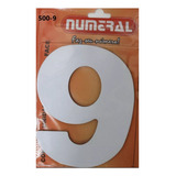 Numero Residencial Casa Dupla Face Branco Autocolante 125mm Cor 9
